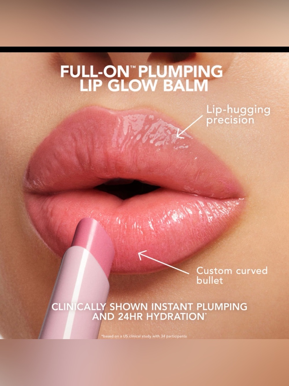 BUXOM Full-On Plumping Lip Glow Balm – Dolly Delight – New